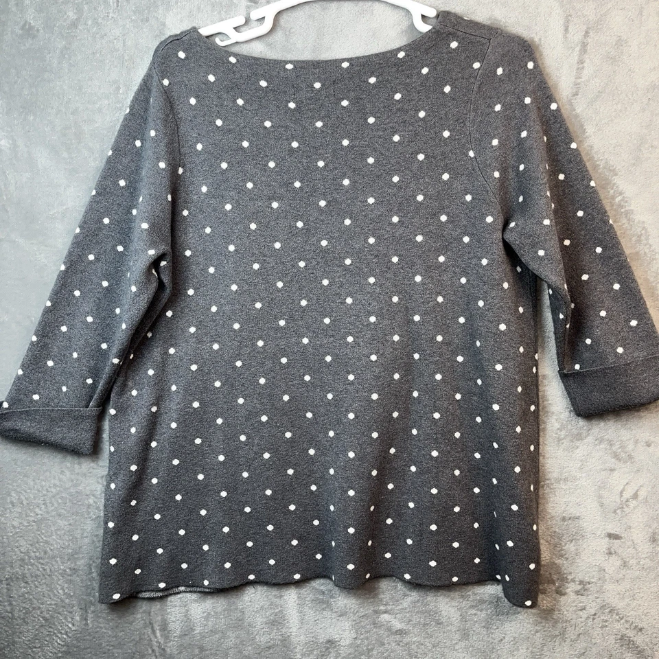 Suéter para mujer Cynthia Rowley talla 2X lunares maduro suave manga 3/4 puños Foto 2 de 4