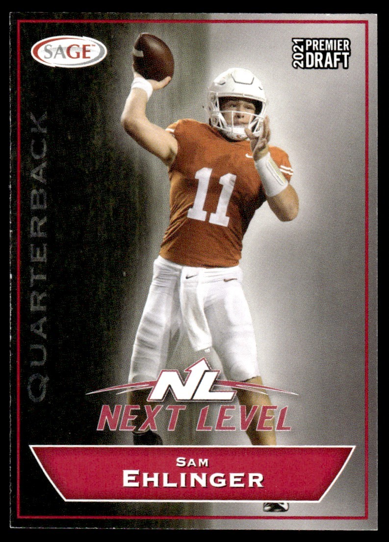 Sam Ehlinger 2021 SAGE Premier Draft Next Level Rookie Card RC #151 Texas