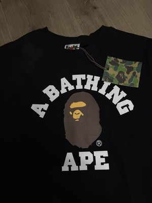 BAPE A Bathing Ape College Tee Black / M / Neu & OVP