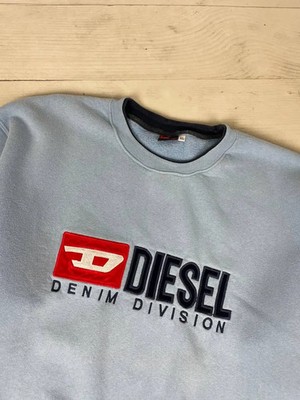 Vintage Diesel Sweatshirt 90s Big Logo Y2K Men SZ Xl blue | eBay