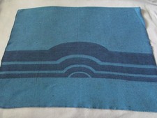 vintage PAN AM airline blanket blue 70s/80s "STRIPES" version woven throw