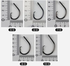 10Pcs Circle Hooks Strong Deepsea Fishing Saltwater Inline Circle Hooks 1#~12/0#