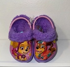 Paw Patrol Sky Everest fuzzy Clogs girls Shoe Size 5-6 Toddler new