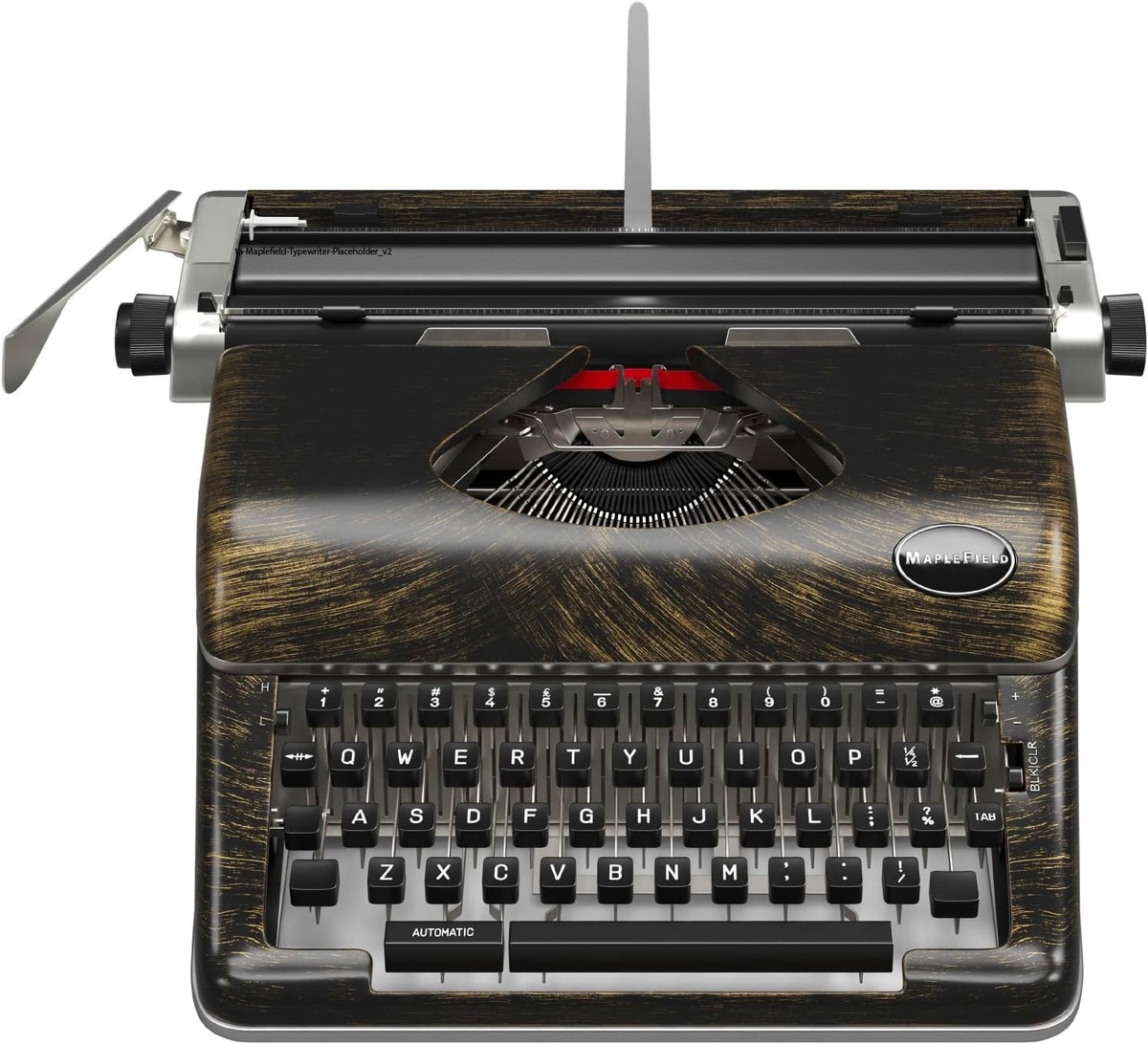 Maplefield Vintage Manual Typewriter - Bronze, Fits Standard 8 x