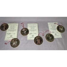 8 BRADFORD EDITIONS Garden Of Innocence ANGEL ORNAMENTS Grace Faith Love Peace +