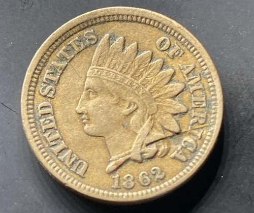 1862 1C Indian Cent- choice uncirculated damage planchet error