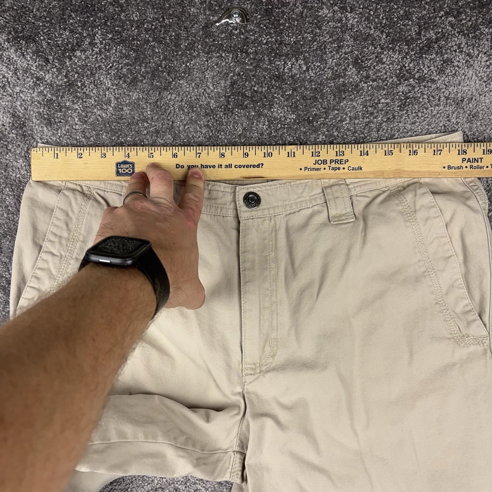 Columbia Flex ROC Pants Men's 36x30 Canvas Utility Beige Hiking Outdoors