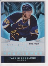 2008-09 UD Trilogy Rookie Premieres #136 Patrik Berglund /999