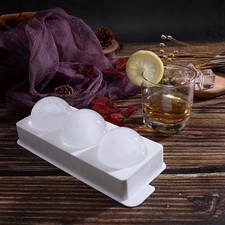 Large Ice Ball Mould With Lid Cube Tray Marker Whiskey Cocktails