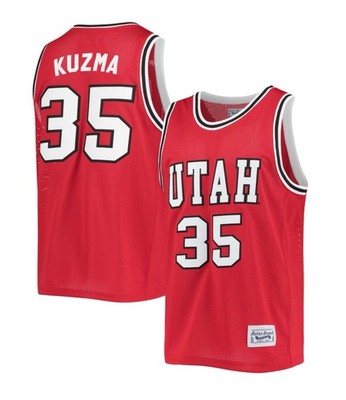 NEW Mens Retro Brand NCAA Utah Utes #35 Kyle Kuzma Red Basketball Jersey Size L
