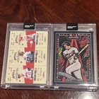 2 Card Lot Topps Project 2020  Mike Trout # 227 & 302 Los Angeles Angels