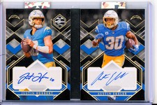 2023 PANINI LIMITED JUSTIN HERBERT AND AUSTIN EKELER DUAL AUTO BOOKLET /49