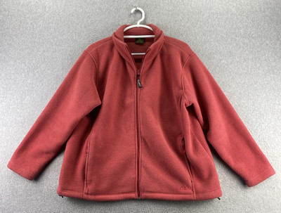 Cabela s 2XL Red Polartec Fleece Jacket Full Zip Long Sleeve Polyester