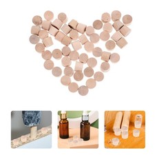 50 Pcs Cork Wood Floor Hole Plug Small Wooden Plugs Caps for Furniture