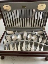 Viners Kings Royale Canteen of Cutlery 58-Piece Set, Service for 8, Wooden Box