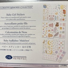 Creative Memories Baby Girl Sticker Set 0604 Made In The USA, complete rare 2004