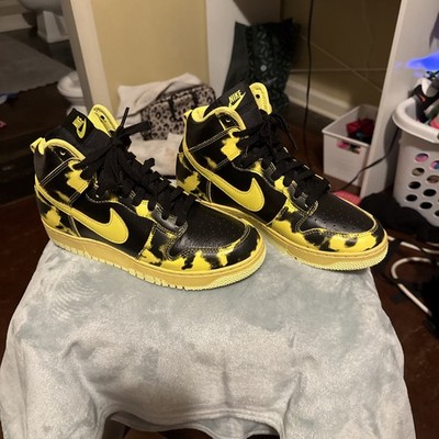 (DD9404-001) Nike Dunk High 1985 Yellow Acid Wash Black  Mens New Sz 7.5 