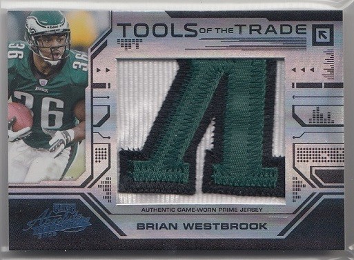 2008 Absolute Memorabilia Tools Game-Worn Prime Jumbo Patch /5 Brian Westbrook