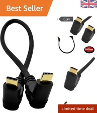 Effortless 30cm Right-Angled USB Type-C Cable for Fast Charging & Data Transfer