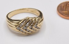 Herren Band Ring Bandring Diamant Brillant 585 Gold massiv neu wertig