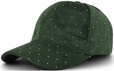 styleBREAKER Damen Baseball Cap Samt mit Nieten verstellbar Klettverschluss