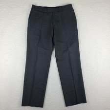 Hugo Boss Pants Mens 34x31 Dark Gray Straight Leg Trousers Dress Slacks