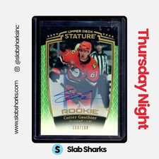 2024 UPPER DECK STATURE #38 CUTTER GAUTHIER AUTO GREEN RC ROOKIE /199