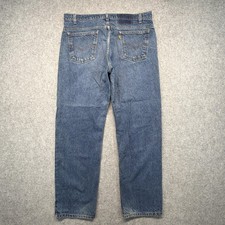 Vintage Levis Jeans Mens 38x30 Fits 36x30 Blue Denim 505 Regular Orange Tab 90s