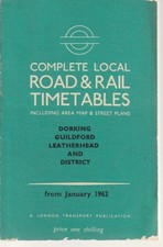 LONDON TRANSPORT BUS TIMETABLE BOOK DORKING JAN 1962