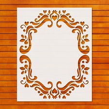 Reusable Heart Frame Border Stencil Template for Wall Art  DIY Crafts - Sten  