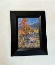 Ida Josephine Burgess Landscape Painting Plein Air Antique Chicago, NY Artist