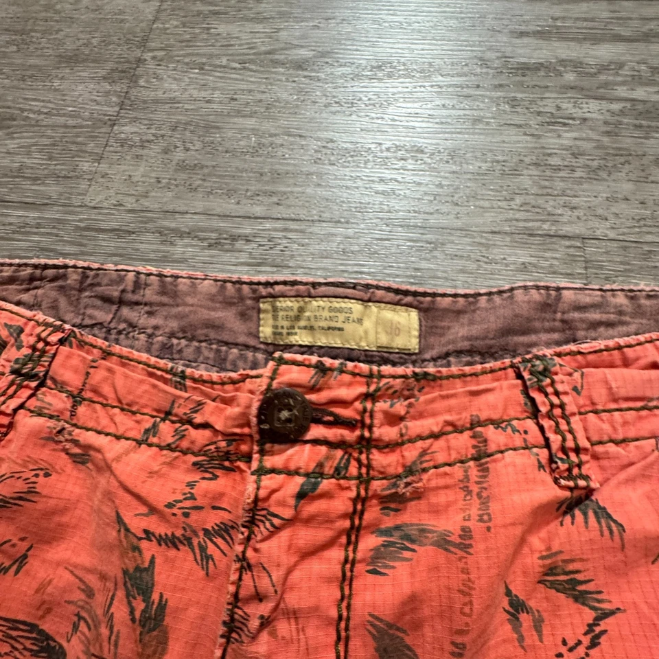 True Religion Shorts Mens 36 Cargo Floral Tropical Hawaiian Vintage Pink 11" - Image 4 of 4