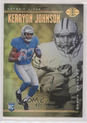 2018 Illusions Trophy Collection Gold /499 Barry Sanders #23 Rookie RC HOF g2x