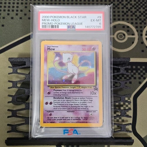 2000 POKEMON PROMO BLACK STAR POKEMON LEAGUE #9 MEW-HOLO PSA 6