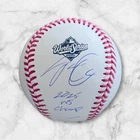 Justin Dean Signed Autographed 2025 World Series Baseball “2025 WS CHAMP” PSA