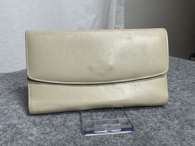 COACH VINTAGE BONE LEATHER STERLING CLUTCH Wallet