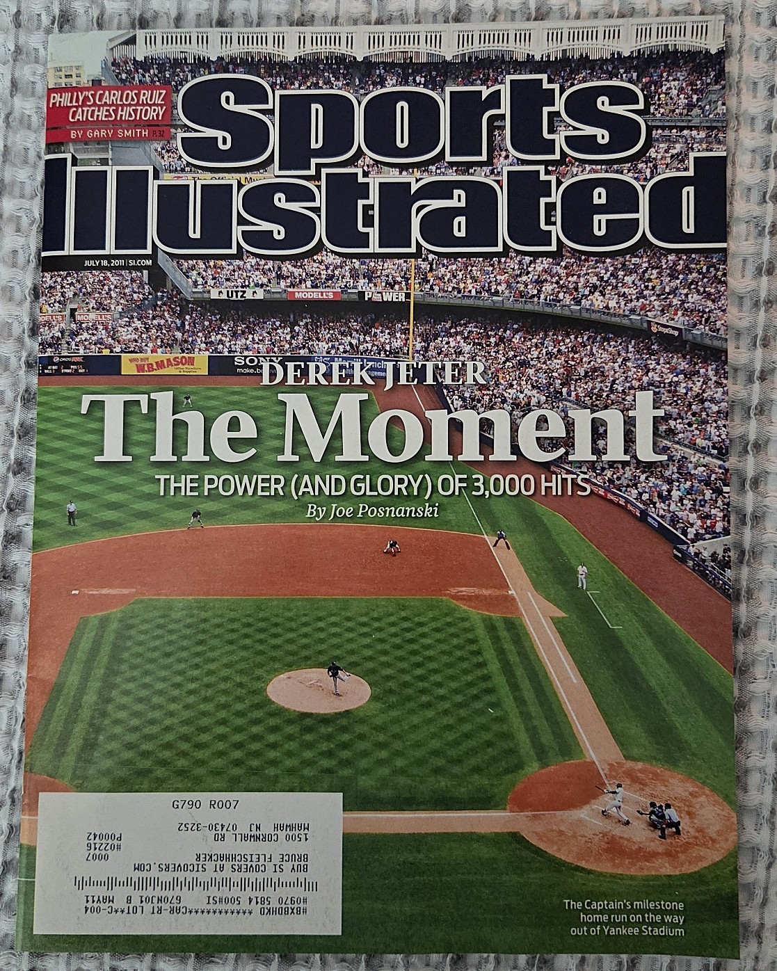 Derek Jeter Sports Illustrated Magazine July 18 2011 The Moment 3000 Hits b26