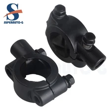 2x Universal Motorcycle Handle Bar Mirror Mount Holder Clamp Adaptor 7/8" 10mm