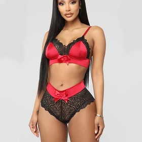 Women Sexy-Lingerie Nightwear Underwear Sleepwear Set Babydoll G-string Lace Bra