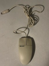Vintage Microsoft 2 Button Basic Ball Mouse Serial and PS/2 Compatible X05-51694