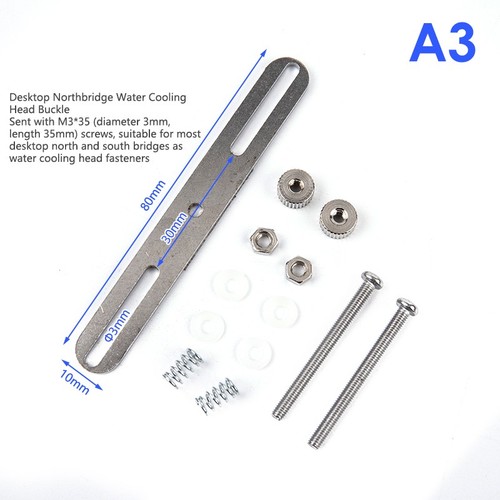 Stainless Water Cooling Waterblock Buckles CPU GPU Heatsink Block Liquid Coo _xi - Afbeelding 10 van 13