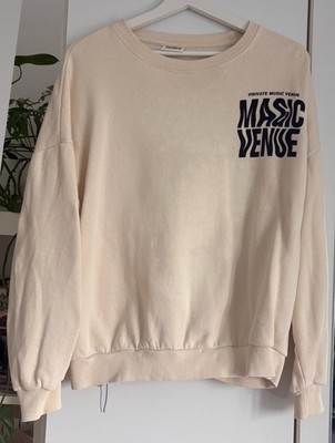 Pullover Beige, Gr. S, Aufdruck, Pull&Bear
