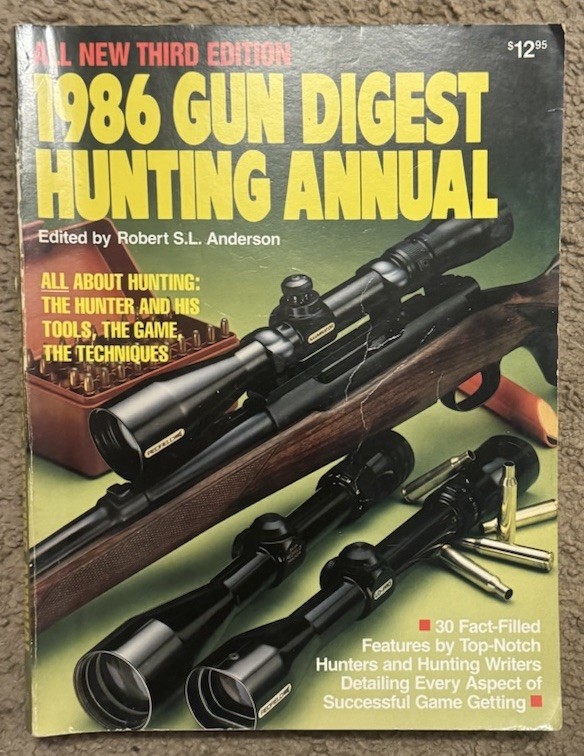 1986 Gun Digest Hunting Annual Third Edition Book by Robert S.L. Anderson