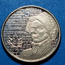 2013 Laura Secord War of 1812 No Colour CANADA 25 CENTS QUARTER Combined Ship
