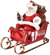 Coca Cola Santa Claus in Sleigh Fabriche Table Piece Figurine CC5202