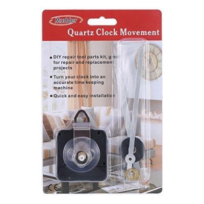 Mudder 31 mm Long Shaft Quartz Clock Movement DIY Clock Repair Kit (Silver) 