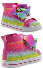 JoJo Siwa Multi-Stripe Big Girls High Top Sneakers Size 4 New
