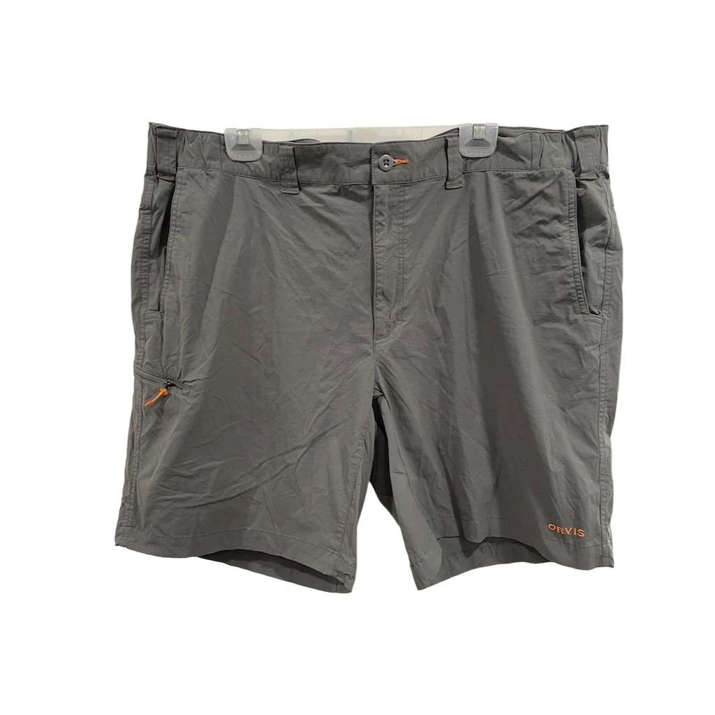 Orvis Men's 2XL Gray Cargo Quick-Dry Stretch Shorts Casual SI12