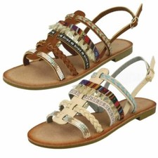 Ladies Savannah Braided Slingback Sandals