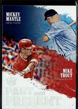 2018 Panini Diamond Kings Past and Present #PP8 MICKEY MANTLE & MIKE TROUT D7